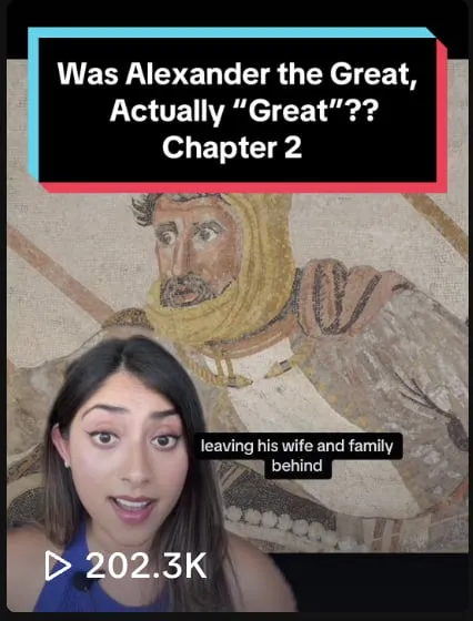 Ancient Empires pairs a creator's explanation with historical imagery. The subject becomes the reason to watch.