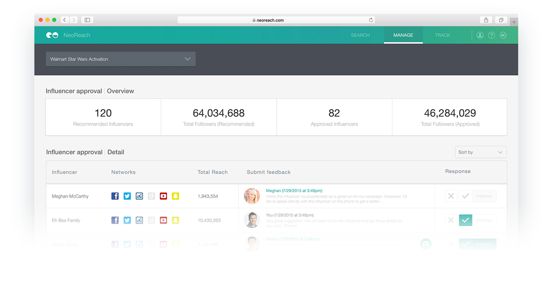 Influencer Marketing Platform Services NeoReach