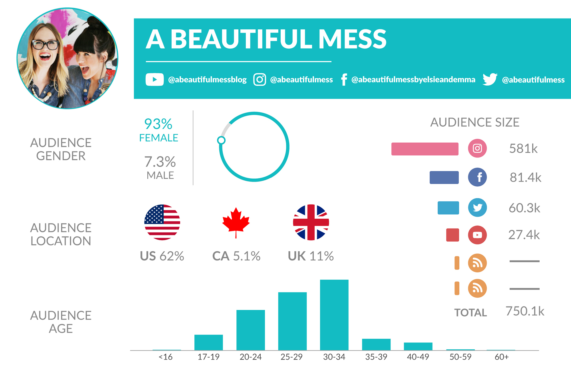 A Beautiful Mess, A Beautiful Mess Top Do-It-Yourself (DIY) Influencers Data Card