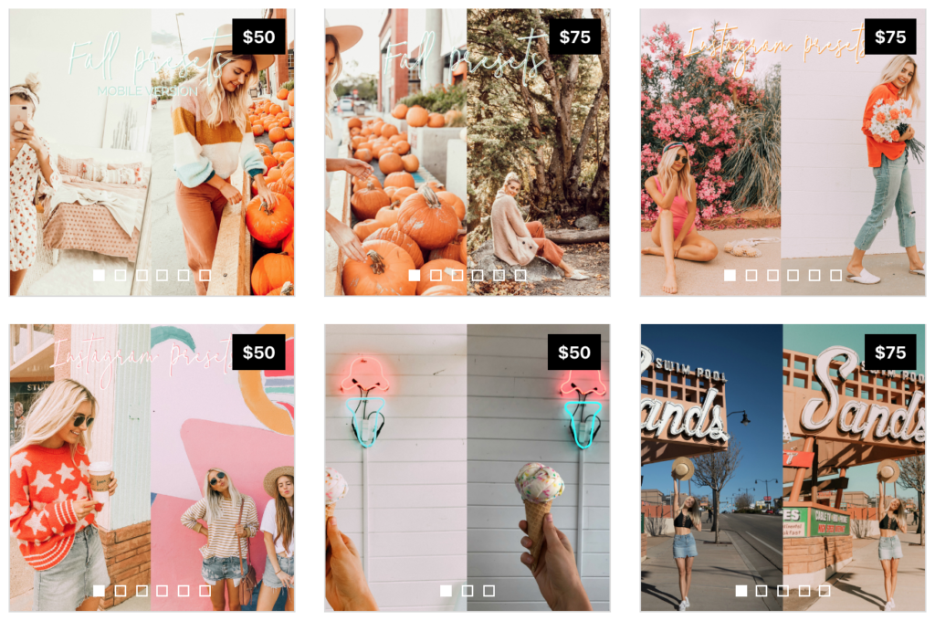 These are Aspyn Ovard's filters that you can use to create your own Instagram aesthetic