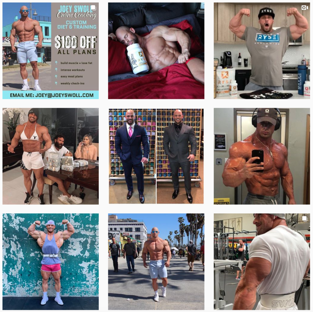 Male fitness influencer Joey Swoll NeoReach Influencer Marketing