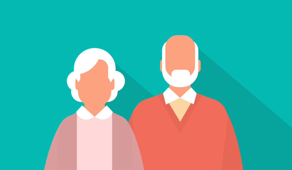 Senior Man Woman, Couple Grandfather Grandmother Full Length- Understanding Social Media Psychology