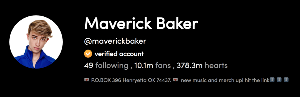TikTok Boys Maverick Baker's Profile