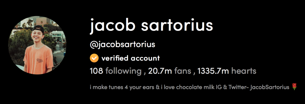 Top TikTok Boys Jacob Sartorius Profile