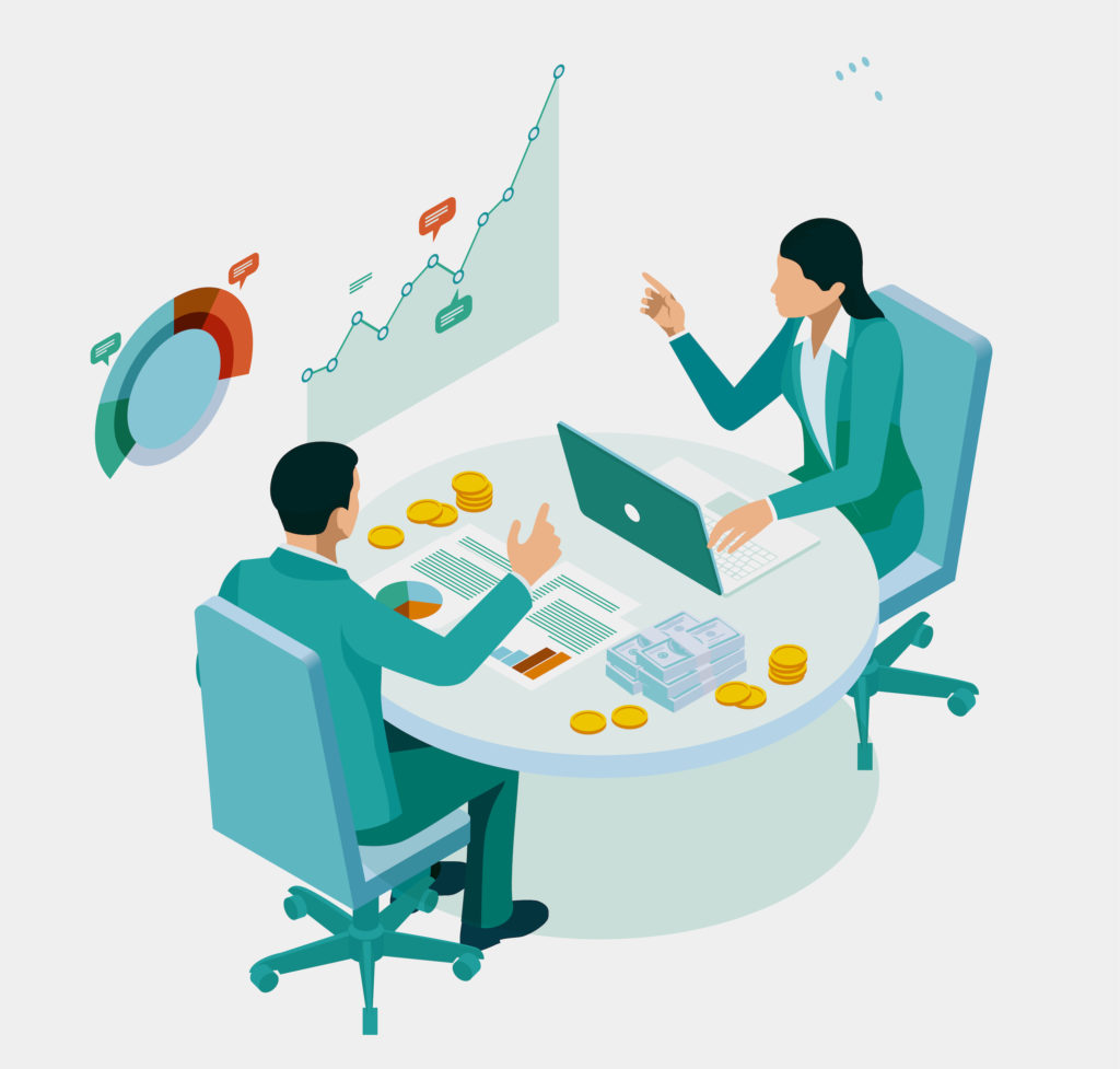 Analysis Team Looking at Data