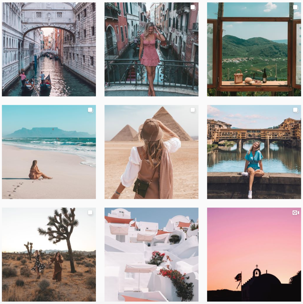 The Blonde Abroad's Instagram Feed– Personal Branding