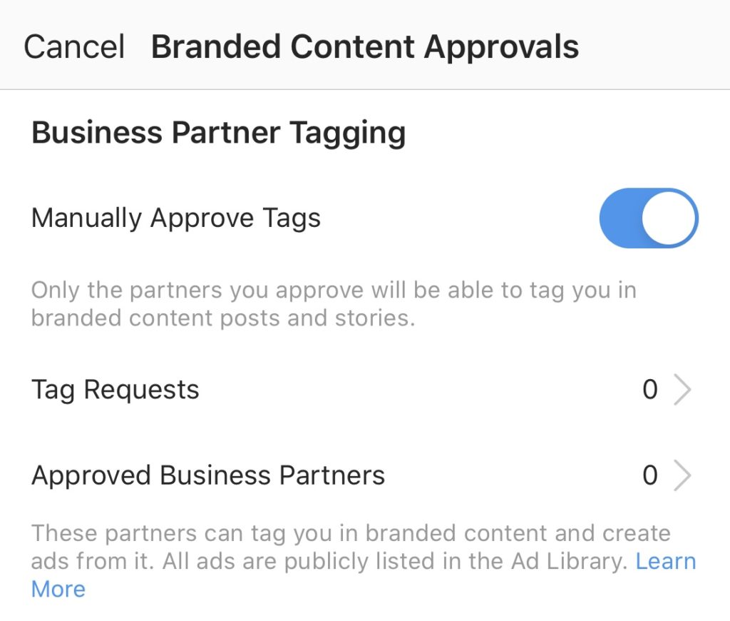 Instagram Branded Content Tool