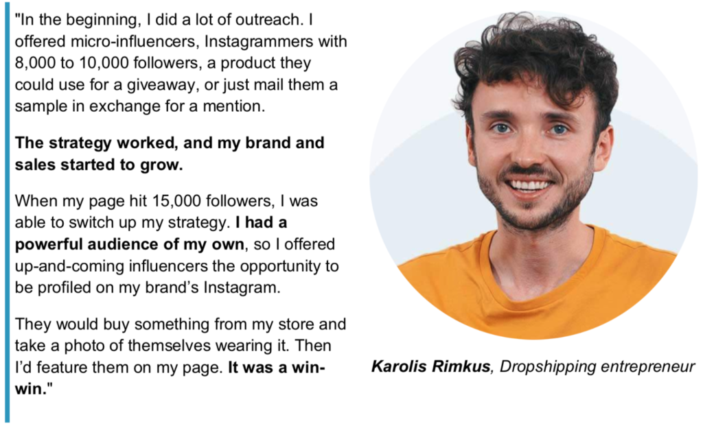 Karolis Rimkus thoughts on influencer outreach relationship building