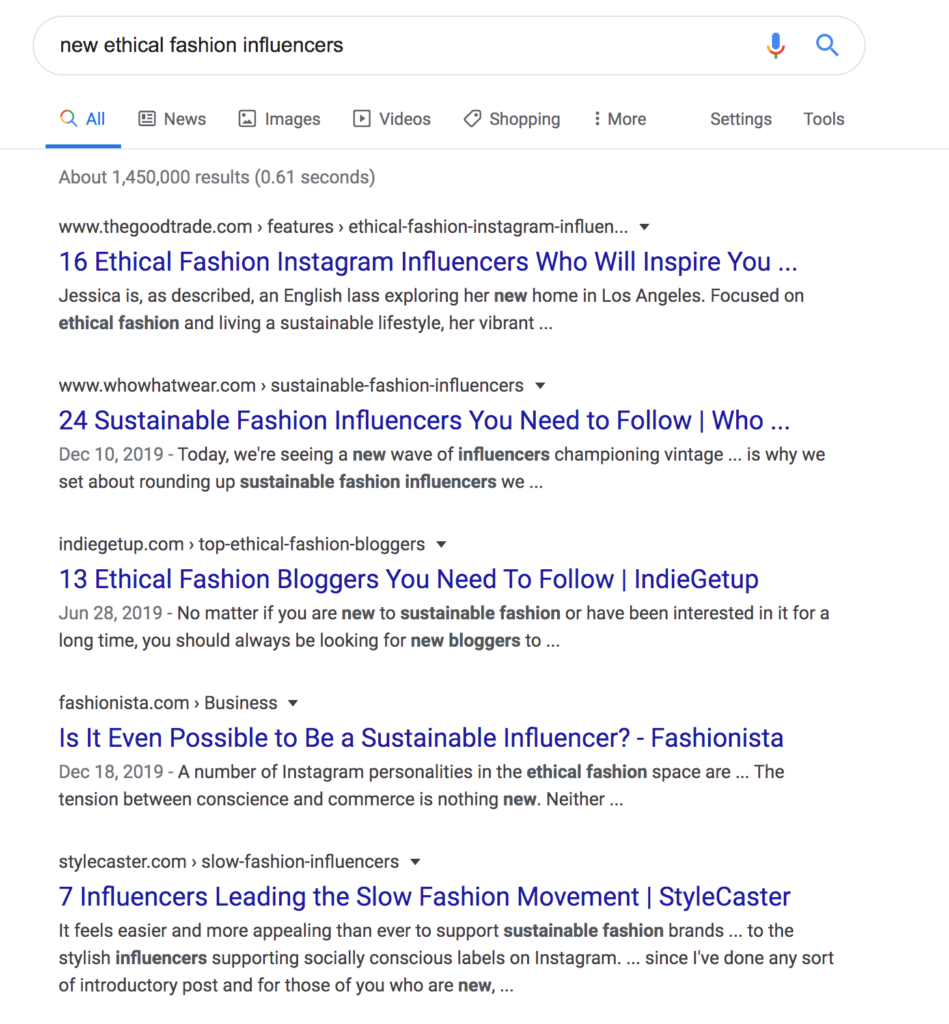 How to find influencers in your industry by using Google search keywords