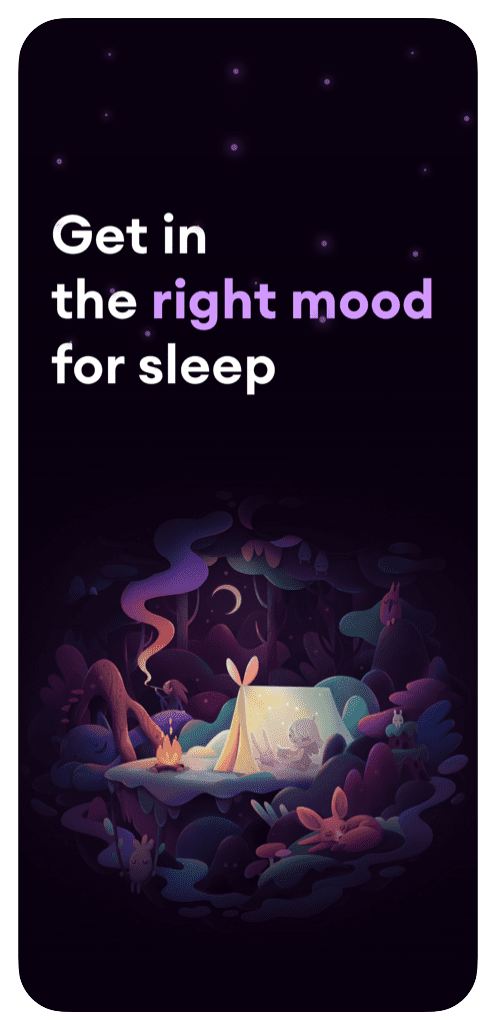 Loona sleep mobile app helps you get in the right mood to sleep and destress