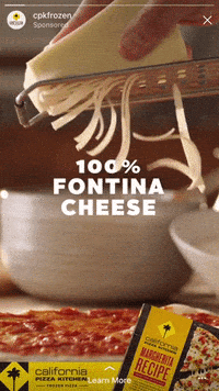 California Pizza Kitchen uses instagram ads to visually entice customers