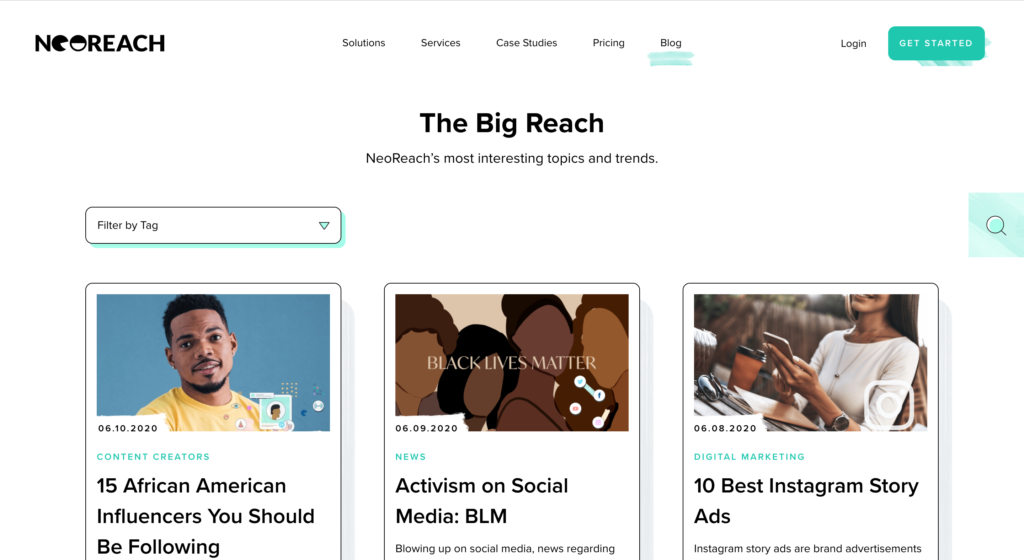NeoReach blog design
