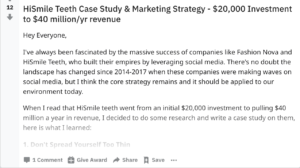 Marketers discuss influencer marketing campaign successes and failures on reddit page