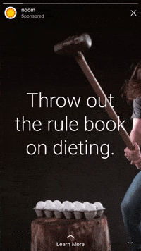 noom uses ig story ads to catch viewers attention