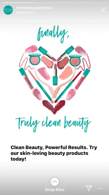 Thrive Causemetics ads are the perfect way to connect face to face with customers