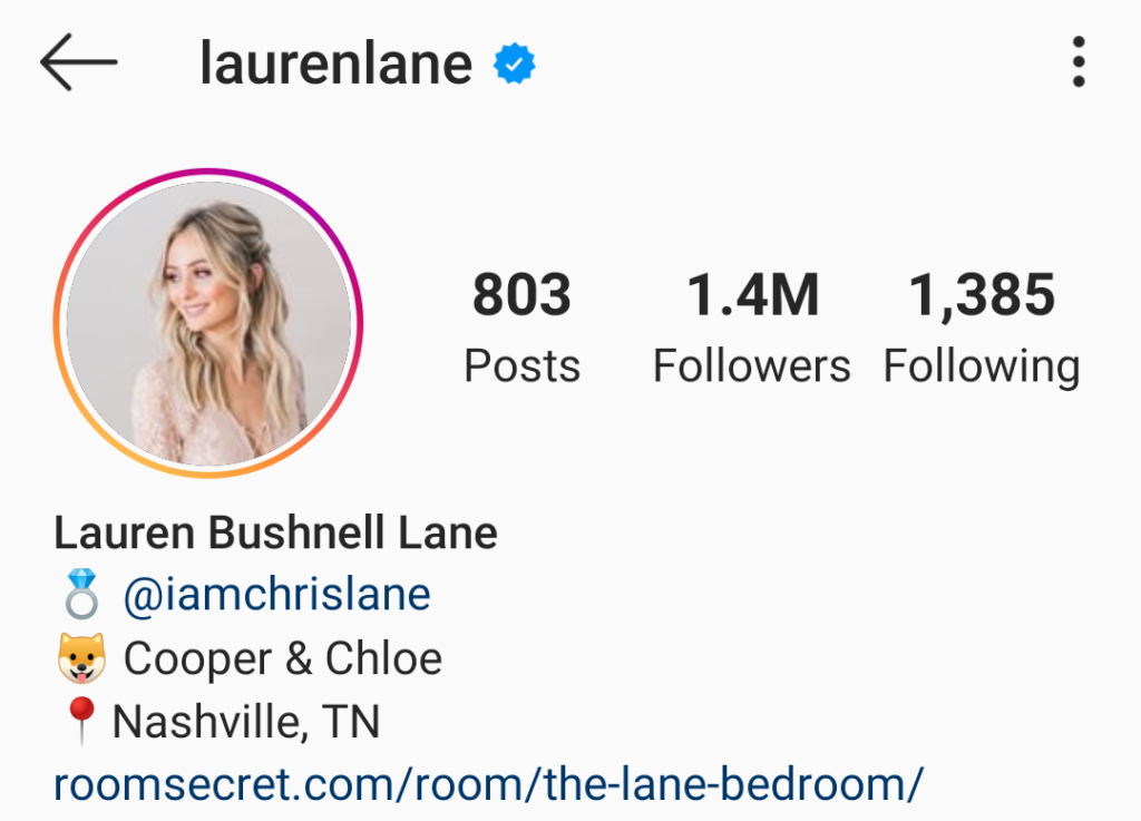 Use a location in your Instagram bio for brands to find you