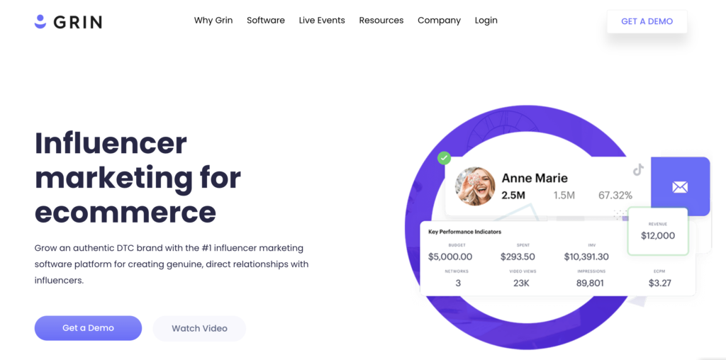 Grin influencer marketing platform