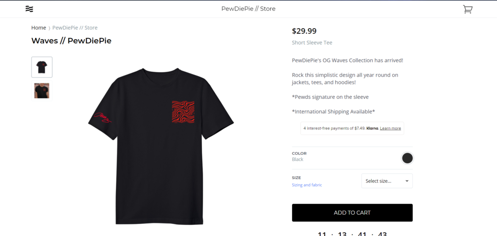 pewdiepiew tshirt