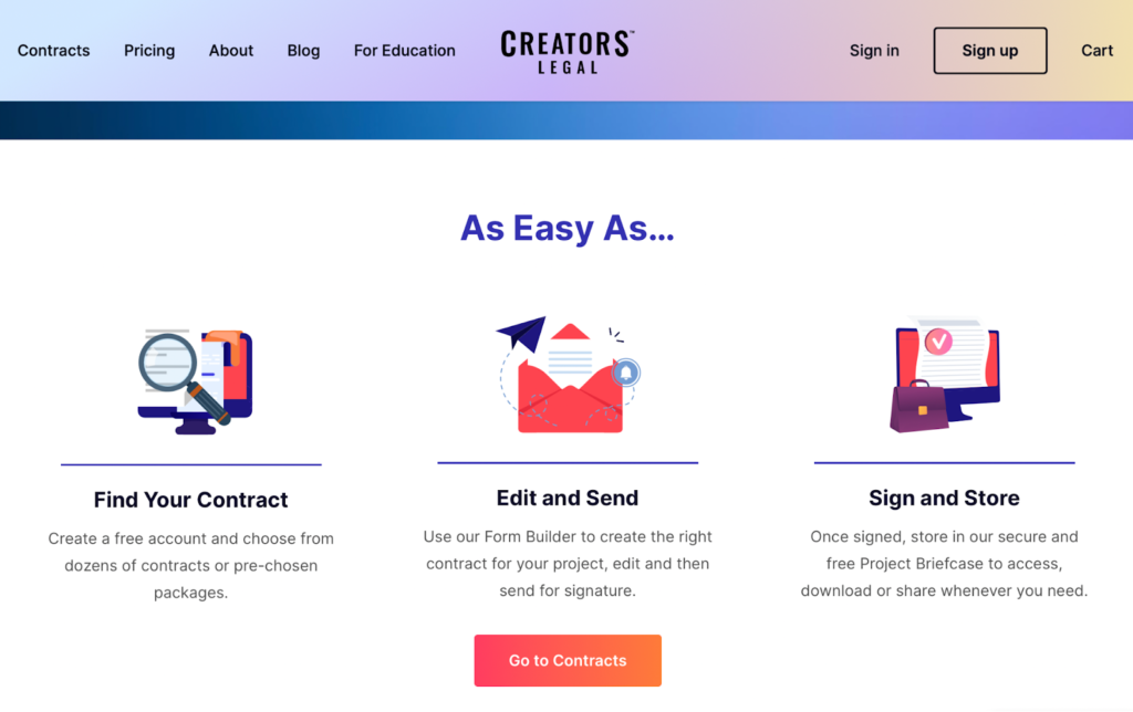 Creators' Legal makes the process easy